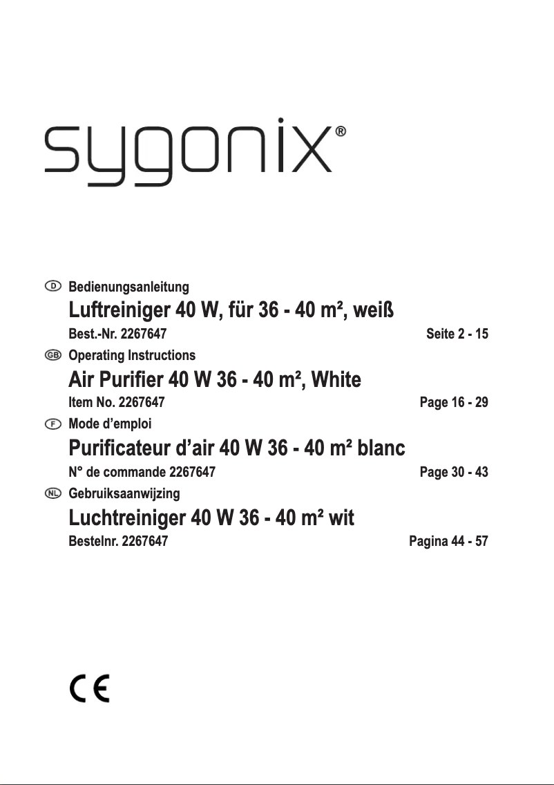 Page 1 de la notice Manuel utilisateur Sygonix SY-4535294