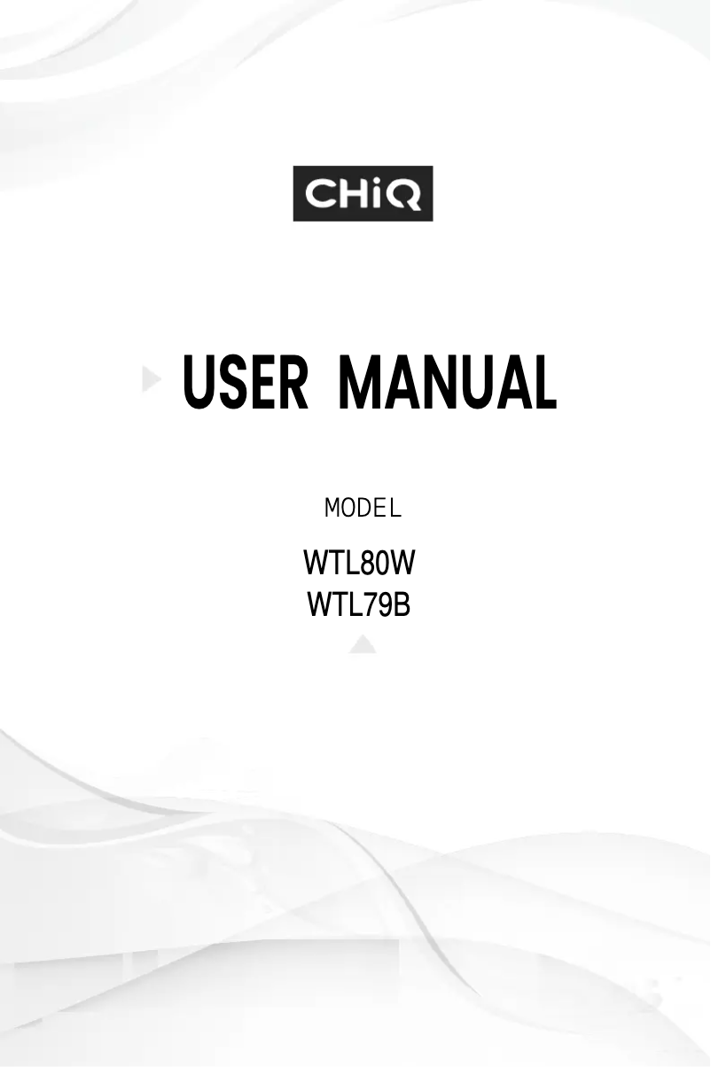 Image de la première page du manuel de l'appareil WTL80W