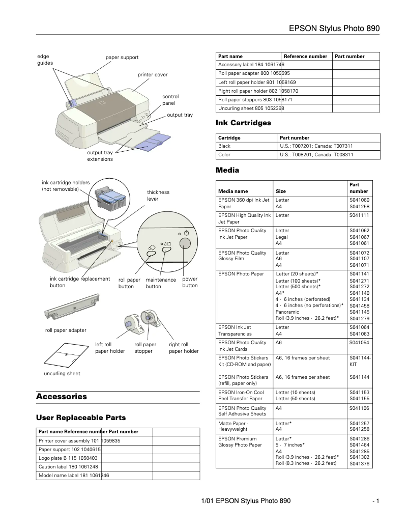 Página 1 del manual Manual de usuario Epson Stylus Photo 890