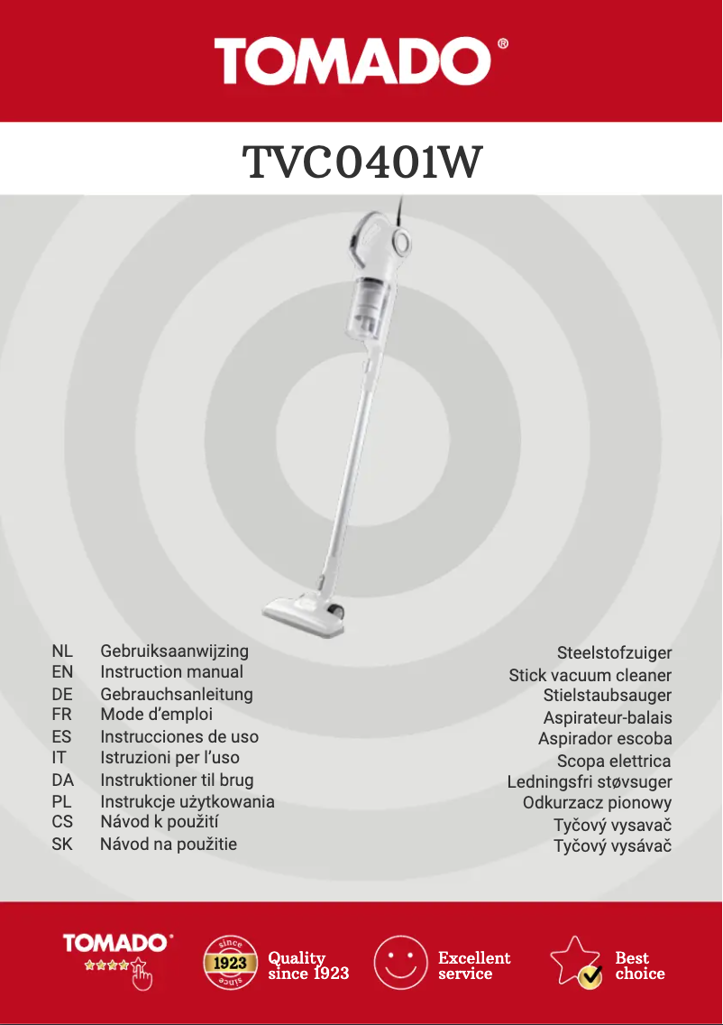 Image de la première page du manuel de l'appareil TVC0401W