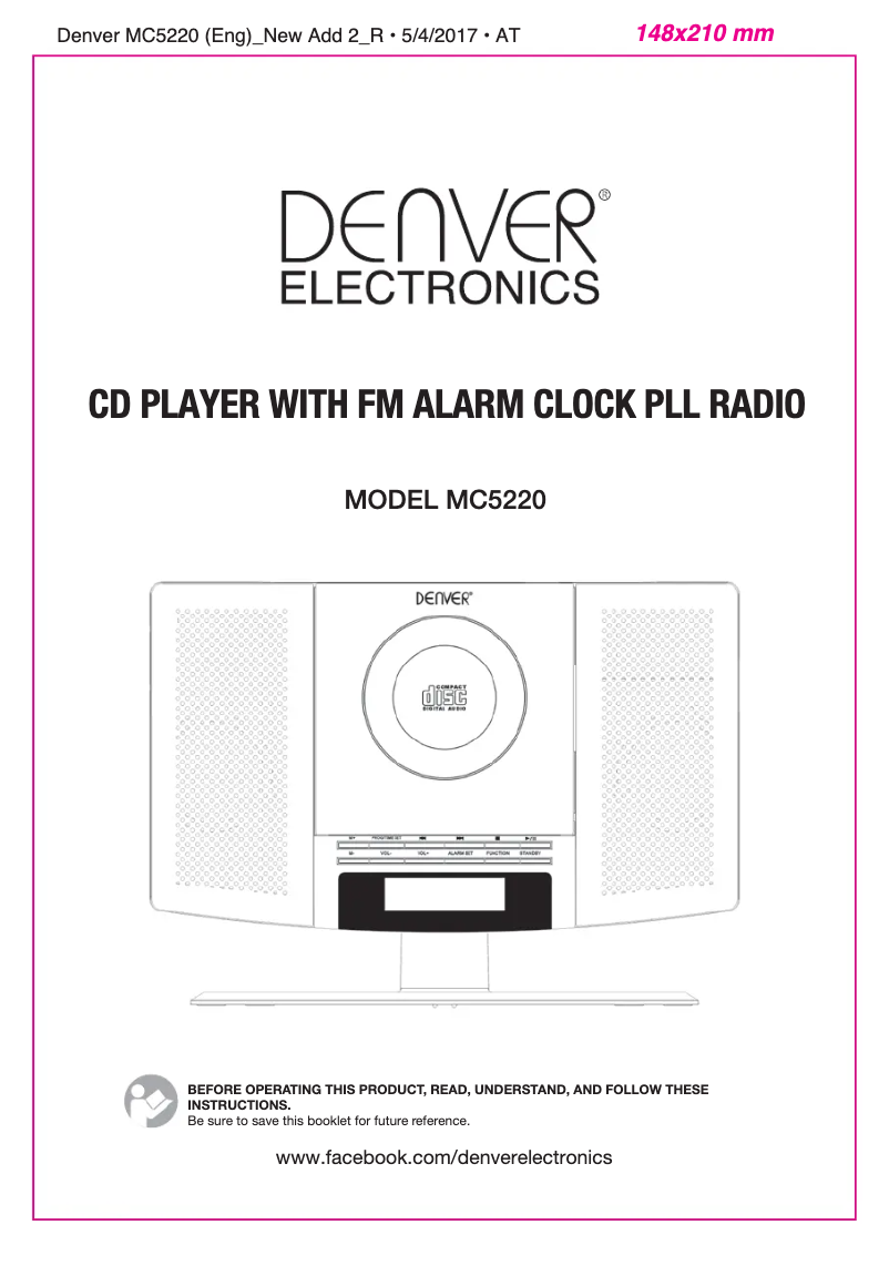 Image de la première page du manuel de l'appareil MC-5220