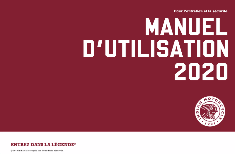 Image de la première page du manuel de l'appareil Chieftain Classic (2020)