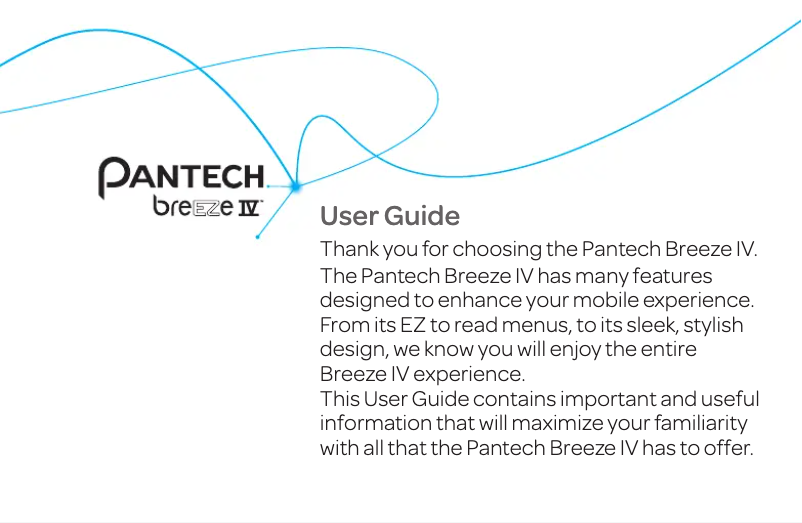 Page n°1 - Manuel utilisateur Pantech Breeze IV