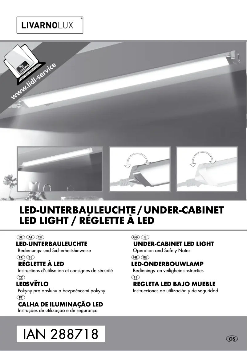 Page 1 de la notice Manuel utilisateur Livarno Lux IAN 288718