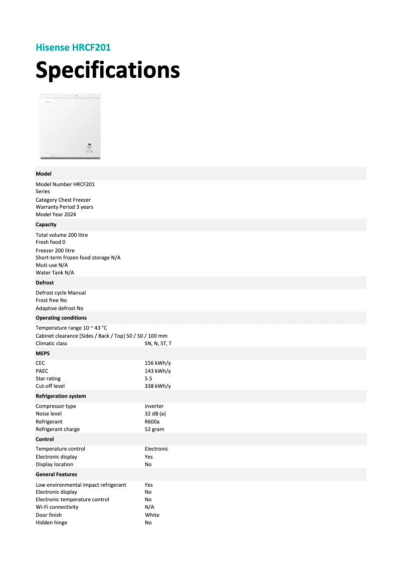 Image de la première page du manuel de l'appareil HRCF201