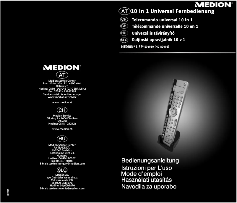 Image de la première page du manuel de l'appareil LIFE E74010 MD 82903