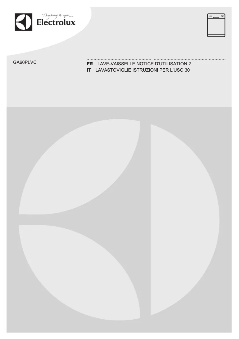 Page n°1 - Manuel utilisateur Electrolux GA60PLVC