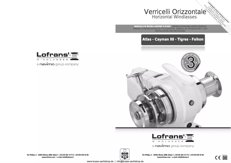 Page 1 de la notice Manuel utilisateur Lofrans Tigres