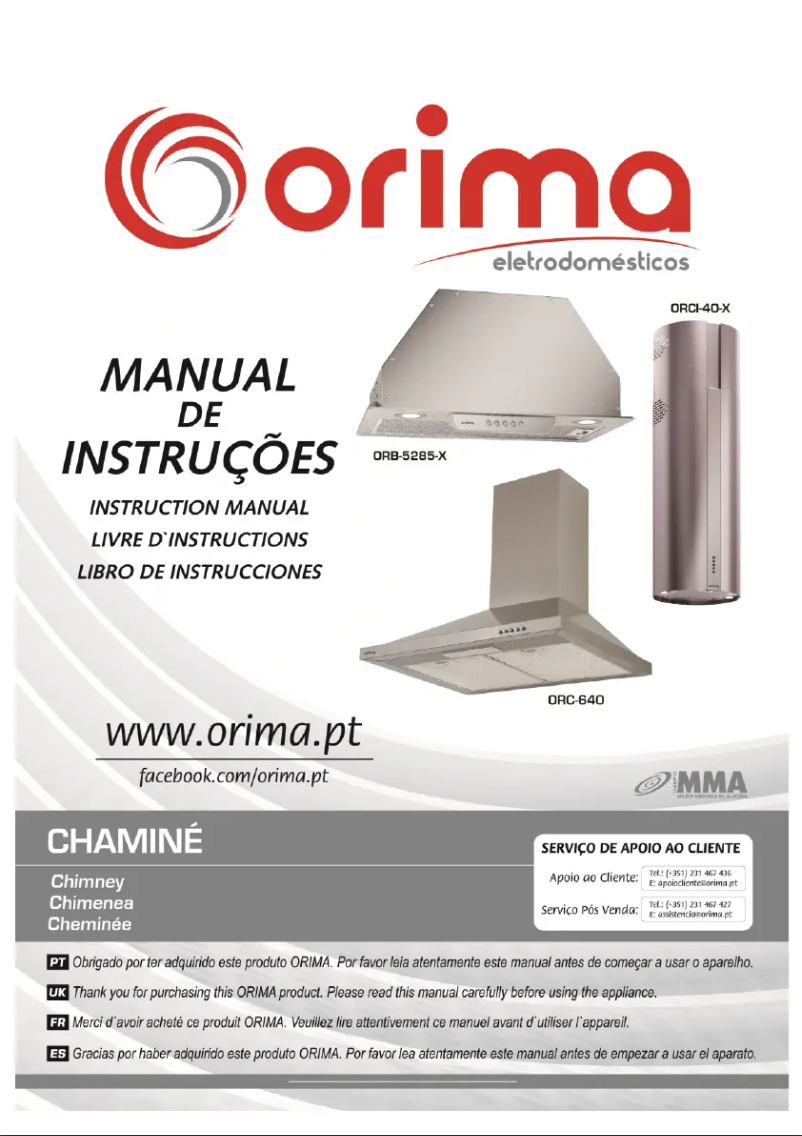 Page 1 de la notice Manuel utilisateur Orima ORCI-40-X