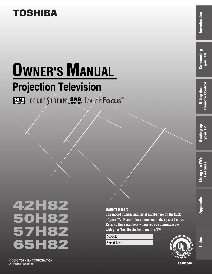 Image de la première page du manuel de l'appareil 65H82