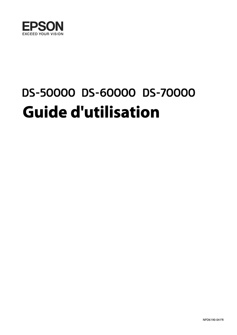 Imagen de la primera página del manual del dispositivo WorkForce DS-50000