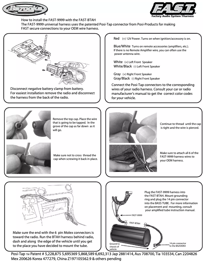 Page n°1 - Manuel utilisateur Bazooka BTA8100FHC