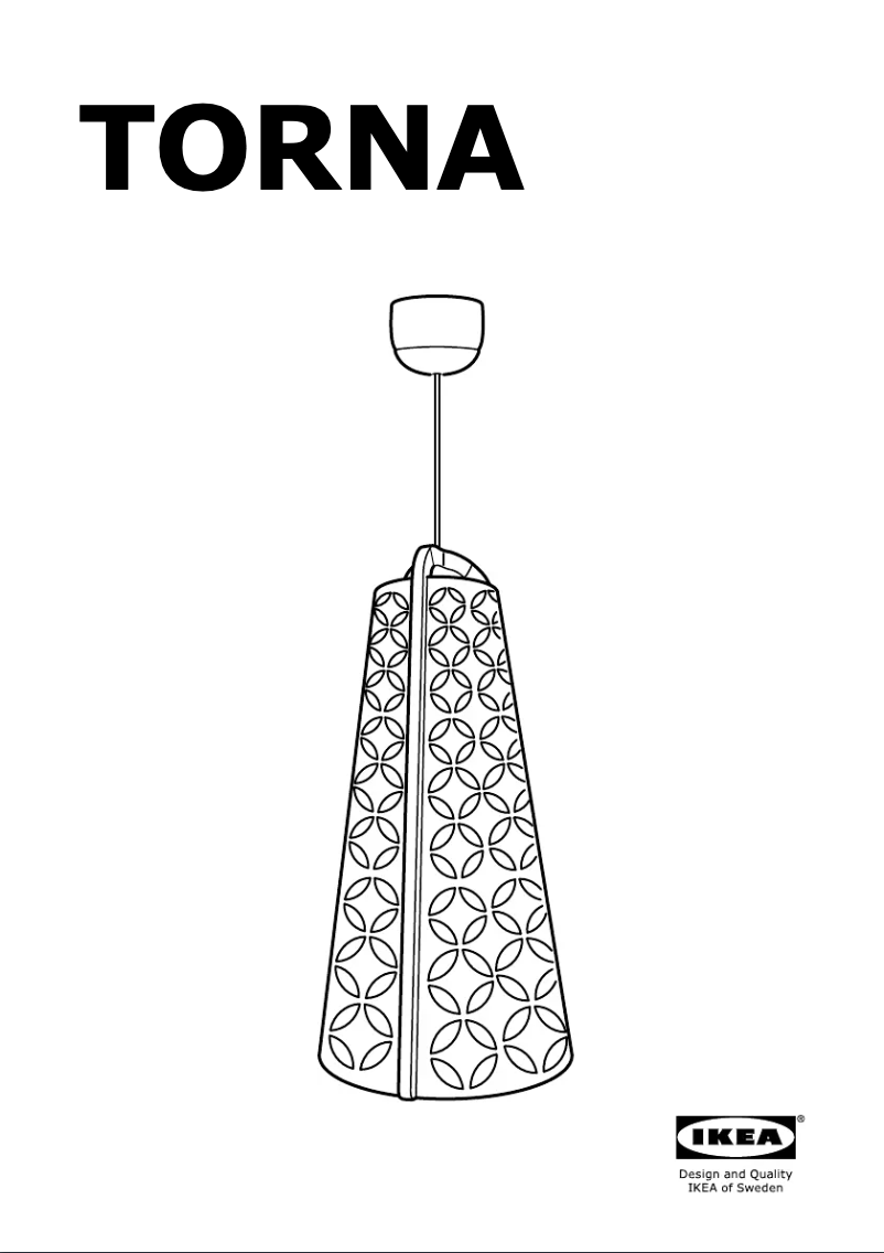 Page 1 de la notice Manuel utilisateur Ikea TORNA