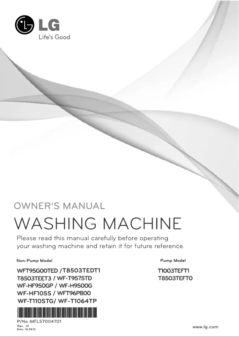 Página 1 del manual Manual de usuario LG WF-T1064TP