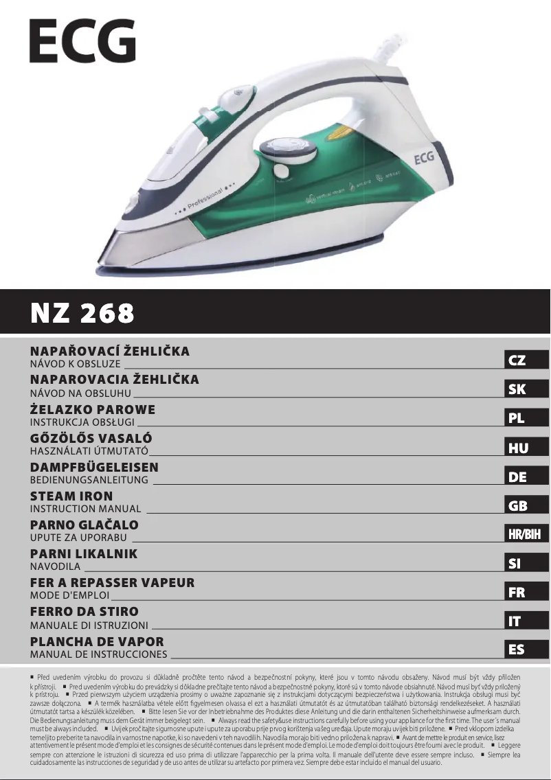 Page 1 de la notice Manuel utilisateur ECG NZ 268