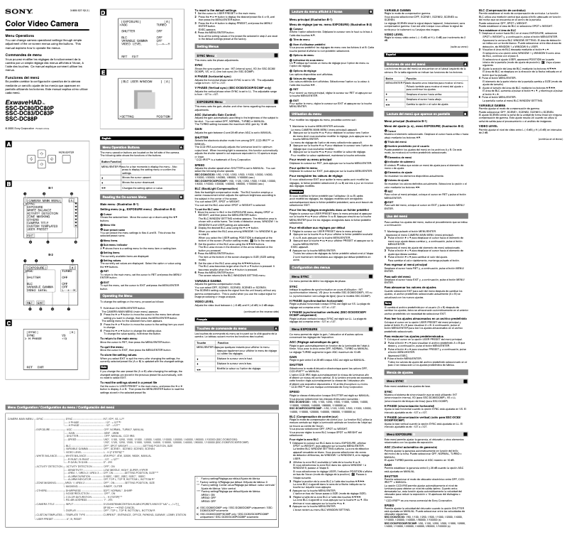 Image de la première page du manuel de l'appareil SSC-DC80