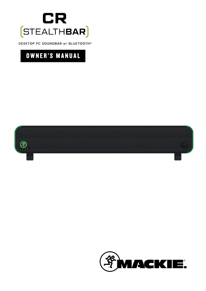 Página 1 del manual Manual de usuario Mackie CR StealthBar