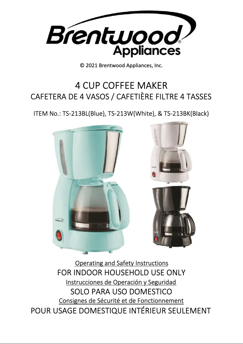 Page 1 de la notice Manuel utilisateur Brentwood TS-213W