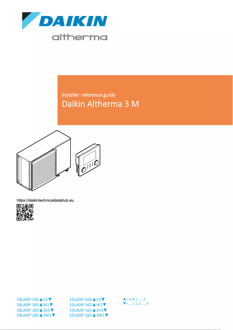 Page n°1 - Guide d'installation Daikin Altherma EDLA14DA3V3
