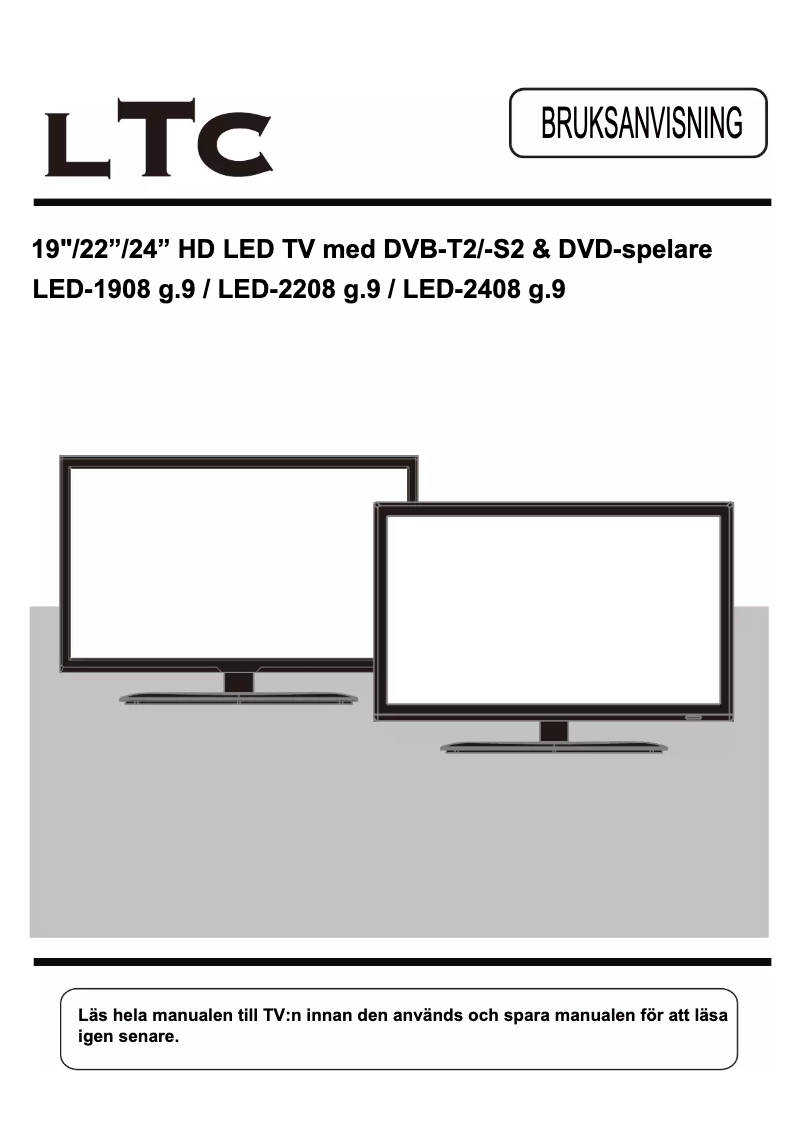 Image de la première page du manuel de l'appareil LED-2408