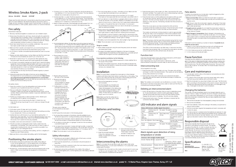 Page n°1 - Manuel utilisateur Cotech GS558F
