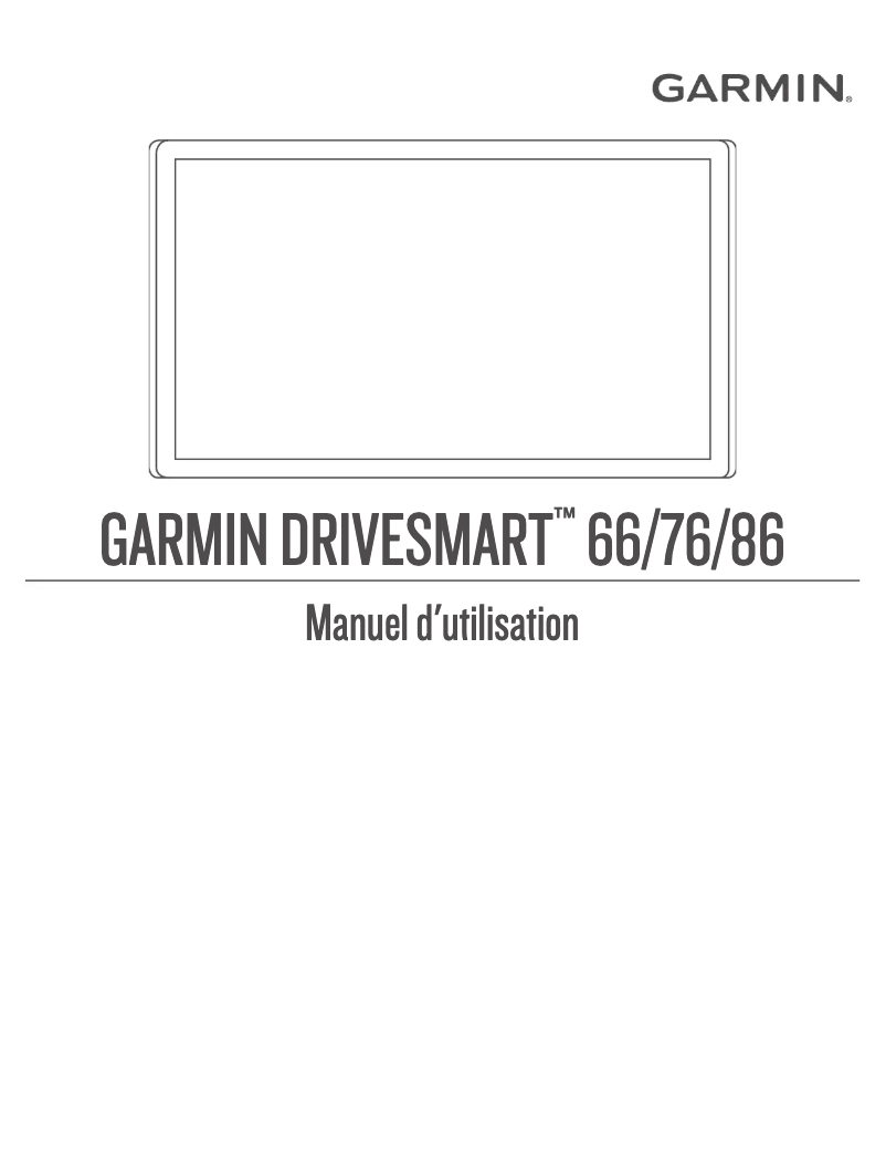 Page 1 de la notice Manuel utilisateur Garmin DriveSmart 76