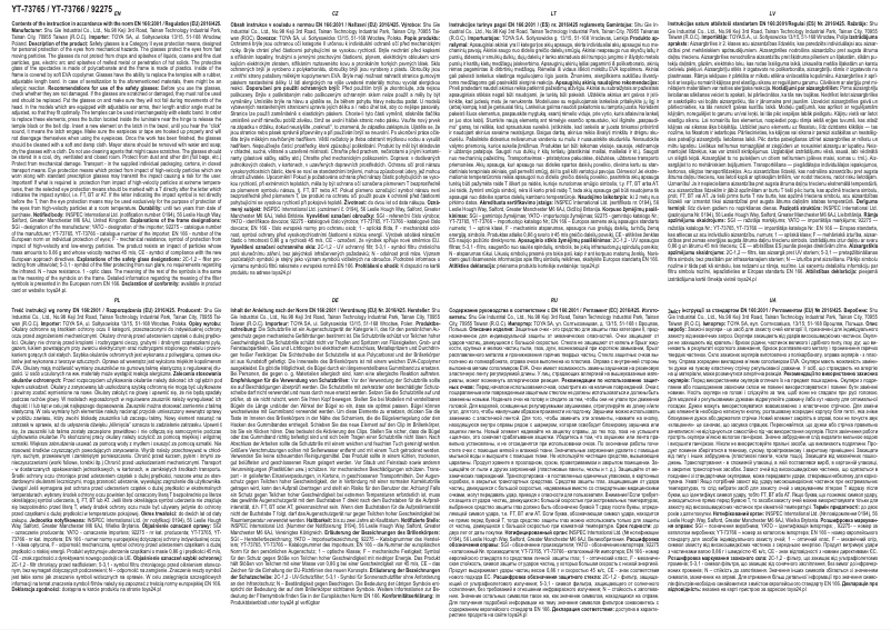 Page 1 de la notice Manuel utilisateur Yato YT-73765