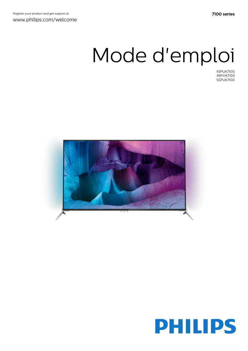 Page 1 de la notice Manuel utilisateur Philips 7000 series 49PUK7100