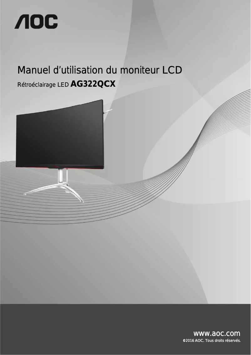 Image de la première page du manuel de l'appareil AGON AG322QCX