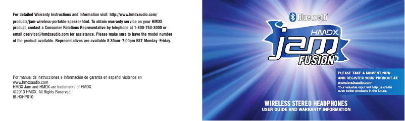 Page 1 de la notice Manuel utilisateur Jam Fusion