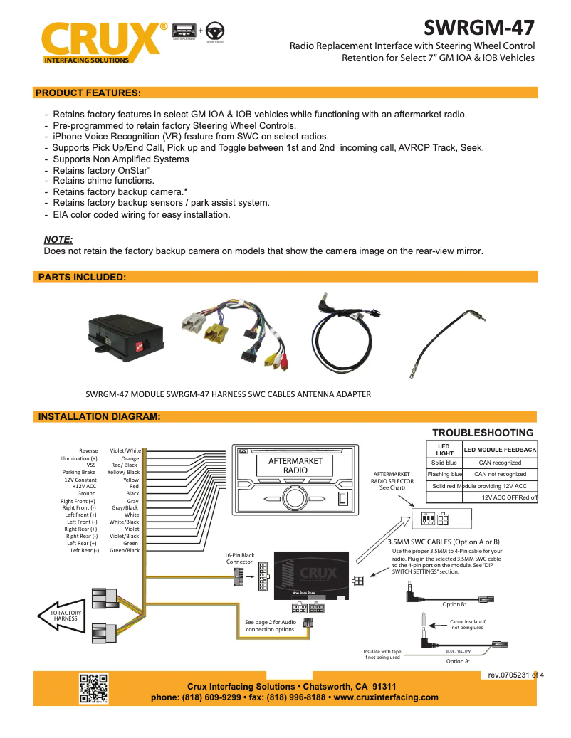 Image de la première page du manuel de l'appareil SWRGM-47