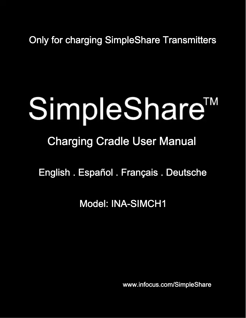 Page 1 de la notice Manuel utilisateur InFocus SimpleShare INA-SIMCH1