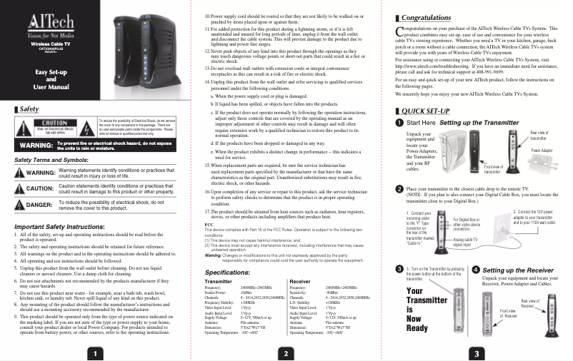 Image de la première page du manuel de l'appareil 06-080-008-01