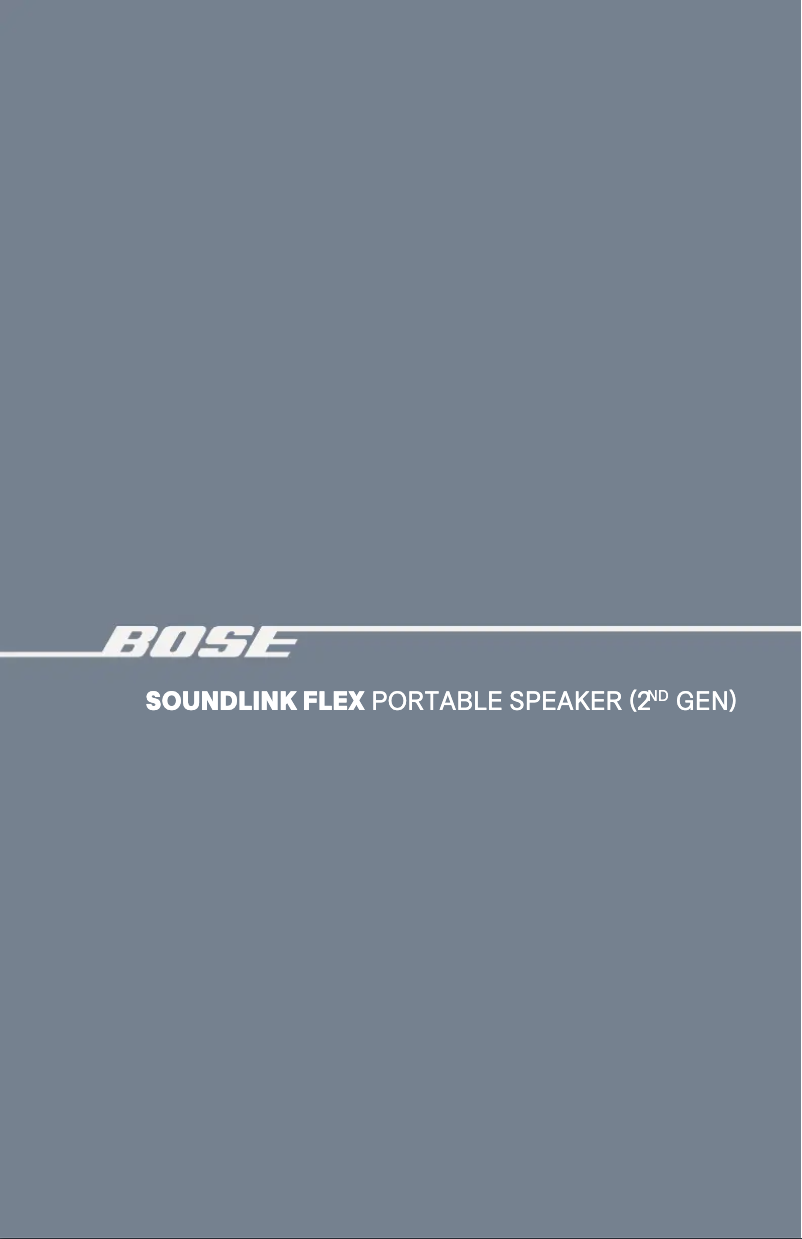 Page 1 de la notice Manuel utilisateur Bose SoundLink Flex 2nd Gen