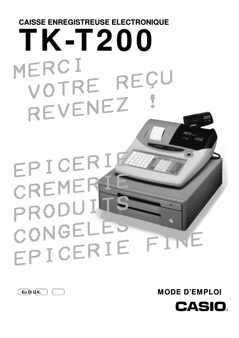 Image de la première page du manuel de l'appareil TK-T200