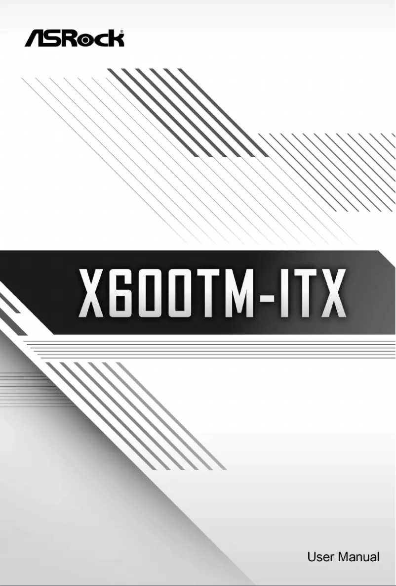 Page n°1 - Manuel utilisateur Asrock X600TM-ITX