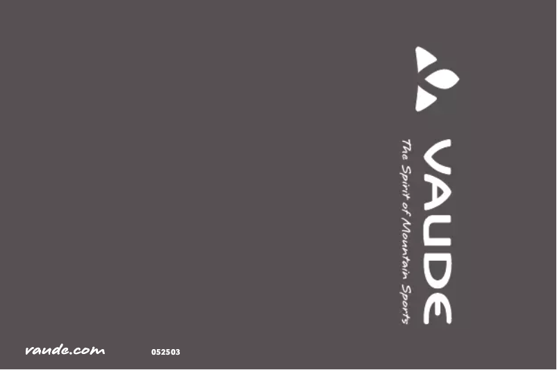 Page 1 de la notice Manuel utilisateur Vaude Campo 3P