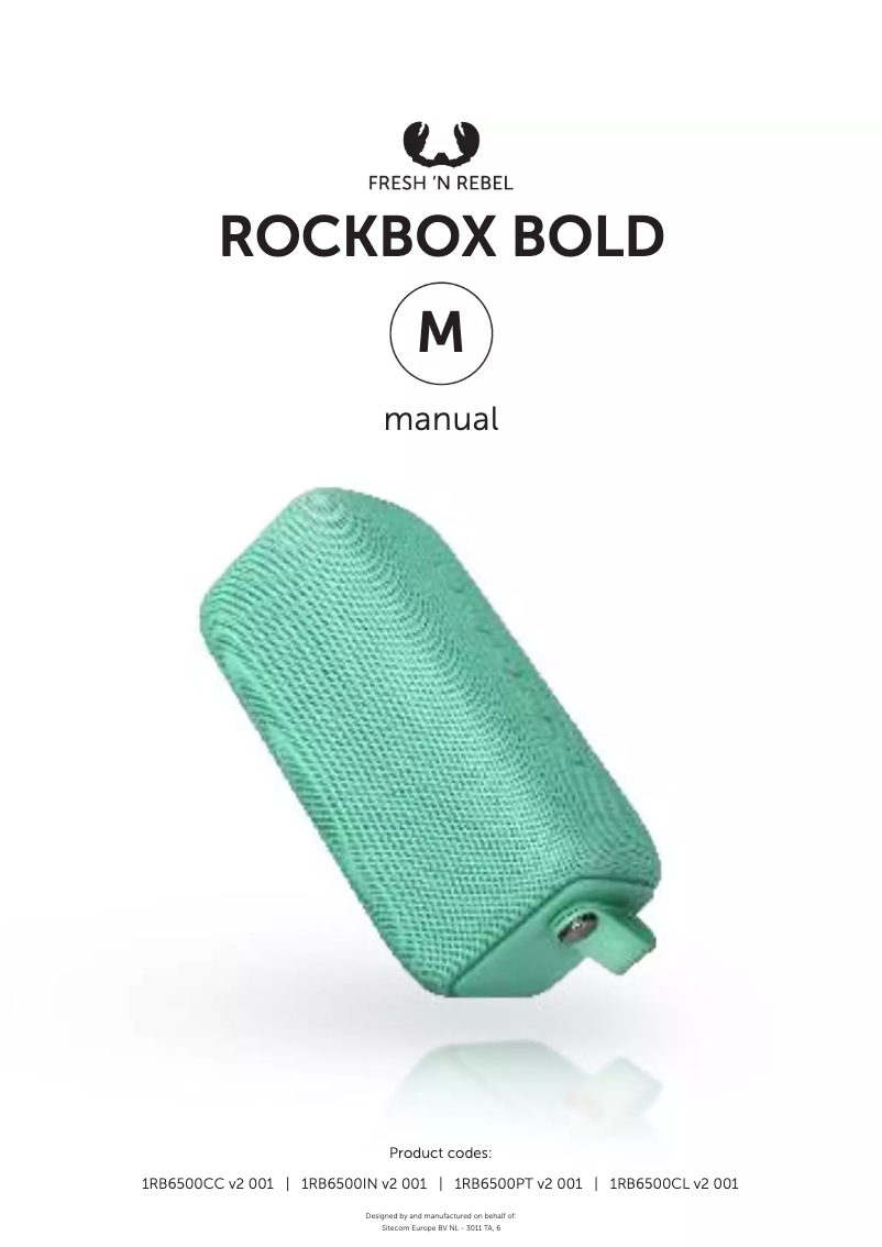 Page n°1 - Manuel utilisateur Fresh 'n Rebel Rockbox Bold