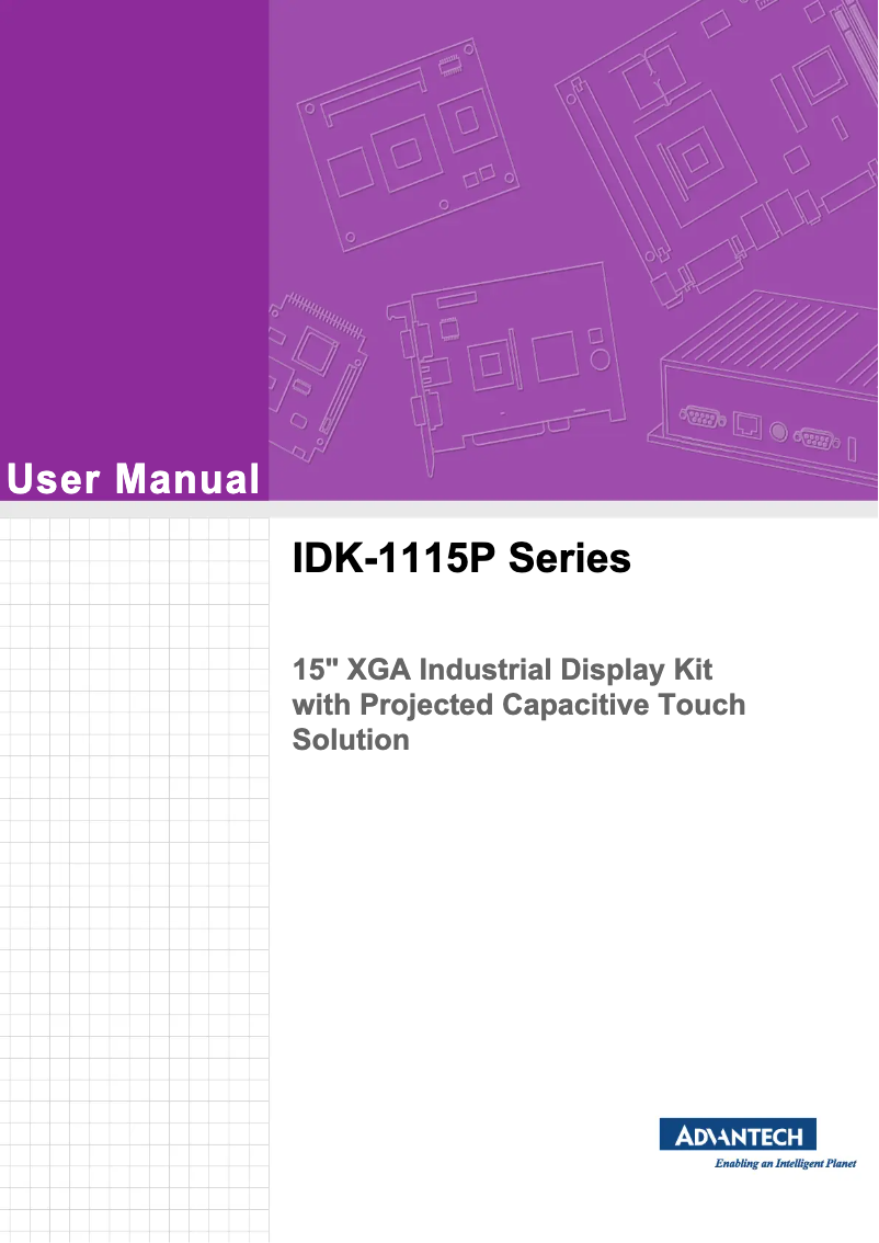 Page n°1 - Manuel utilisateur Advantech IDK-1115P-50XGA1E