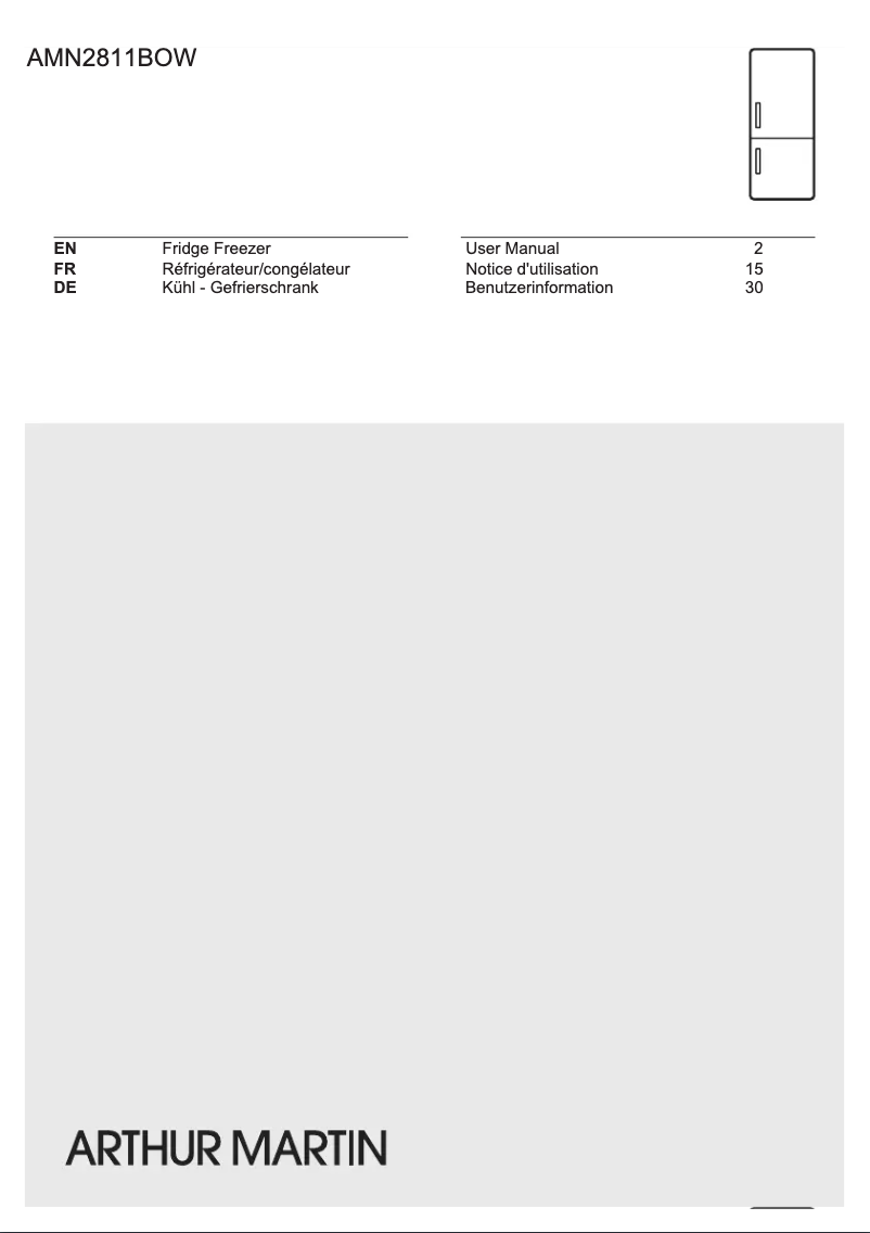 Image de la première page du manuel de l'appareil AMN2811BOW
