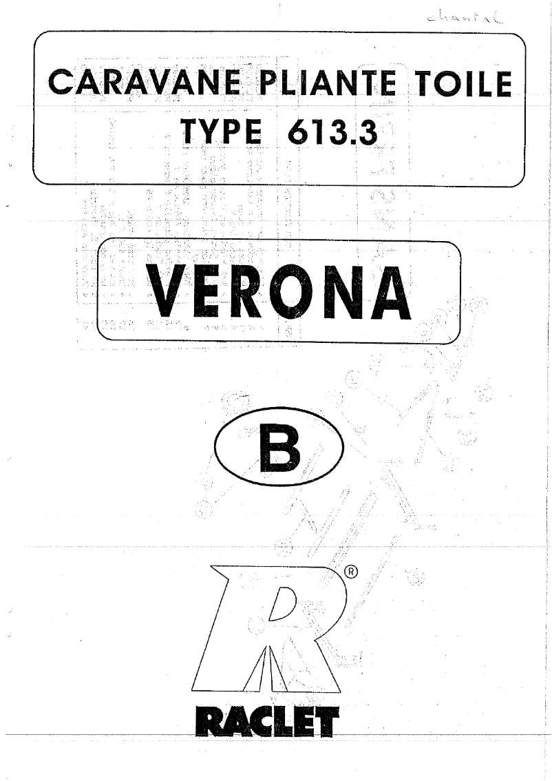 Page 1 de la notice Manuel utilisateur Raclet Verona