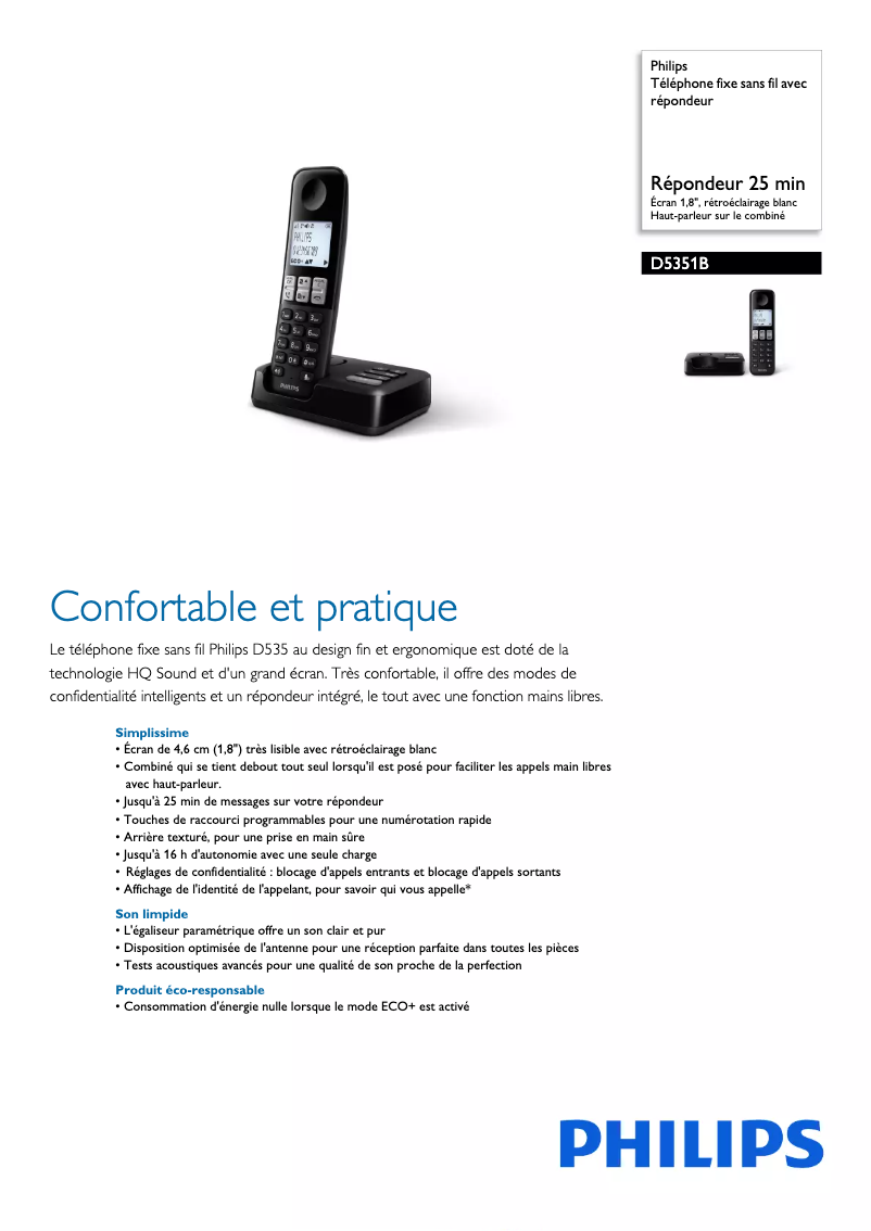 Imagen de la primera página del manual del dispositivo D5351B