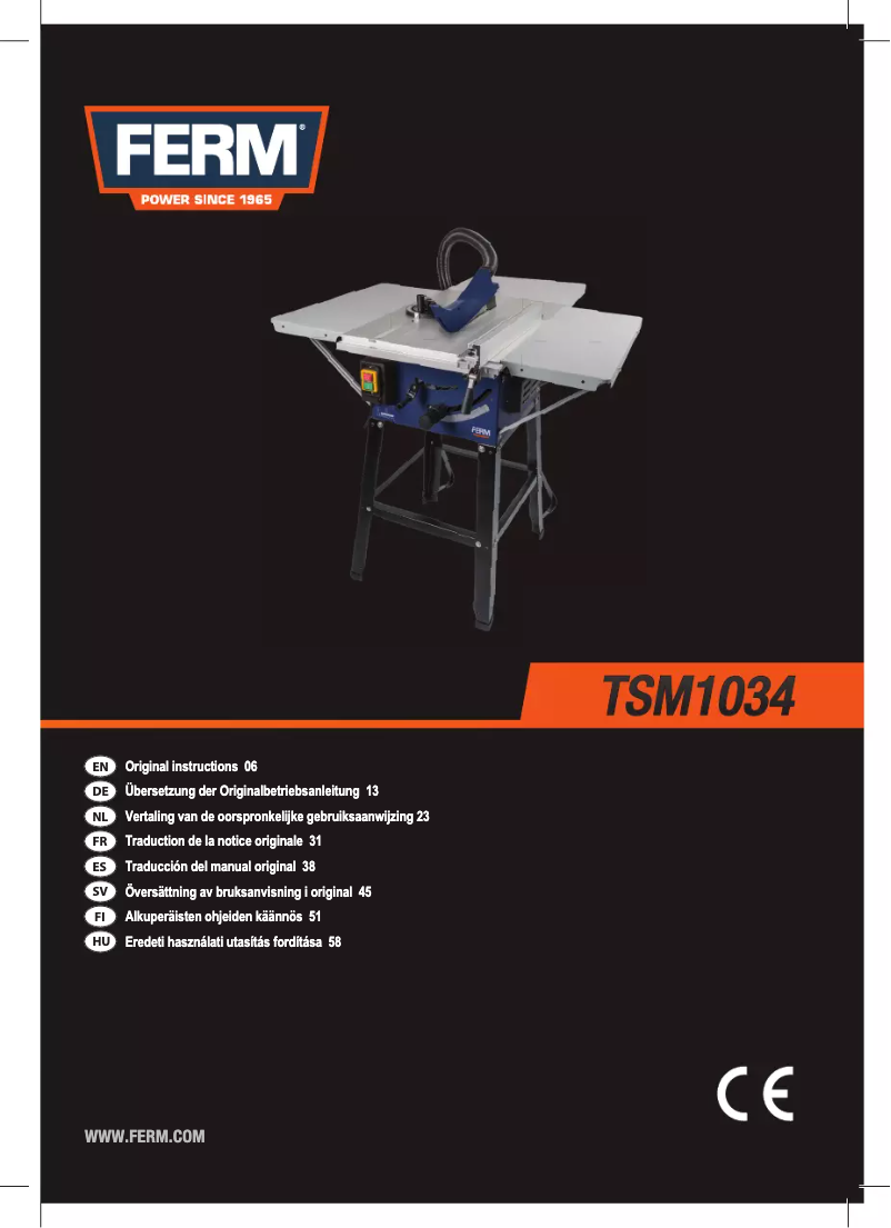 Image de la première page du manuel de l'appareil TSM1034