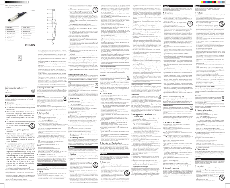 Page n°1 - Manuel utilisateur Philips SimplySalon Curl HP8600