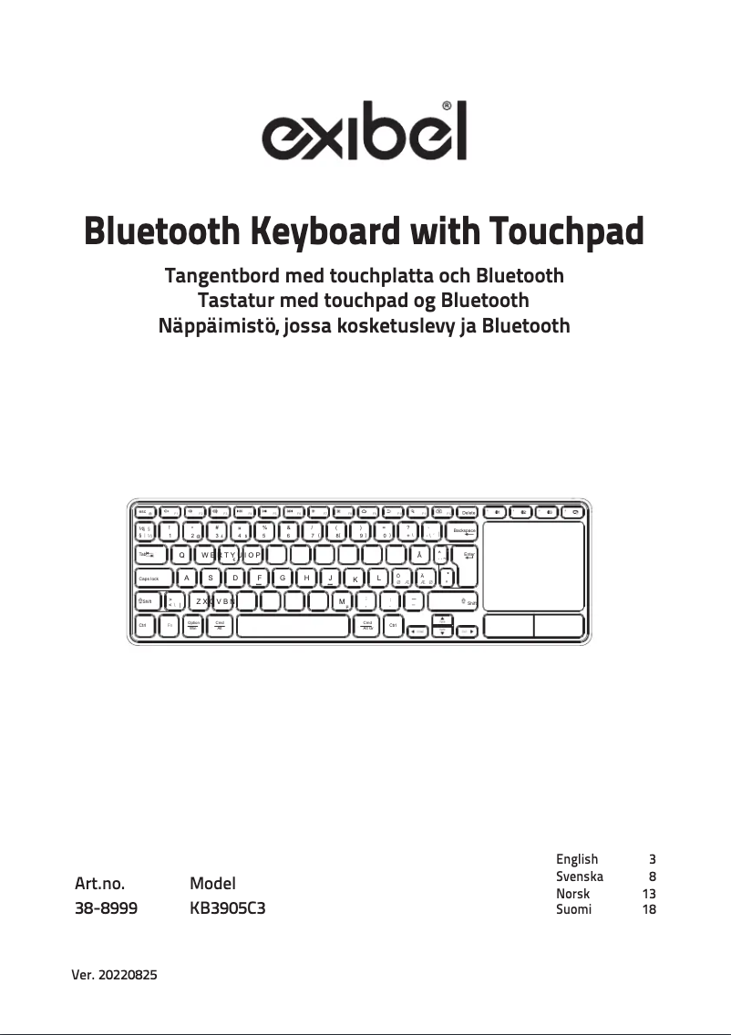 Image de la première page du manuel de l'appareil KB3905C3