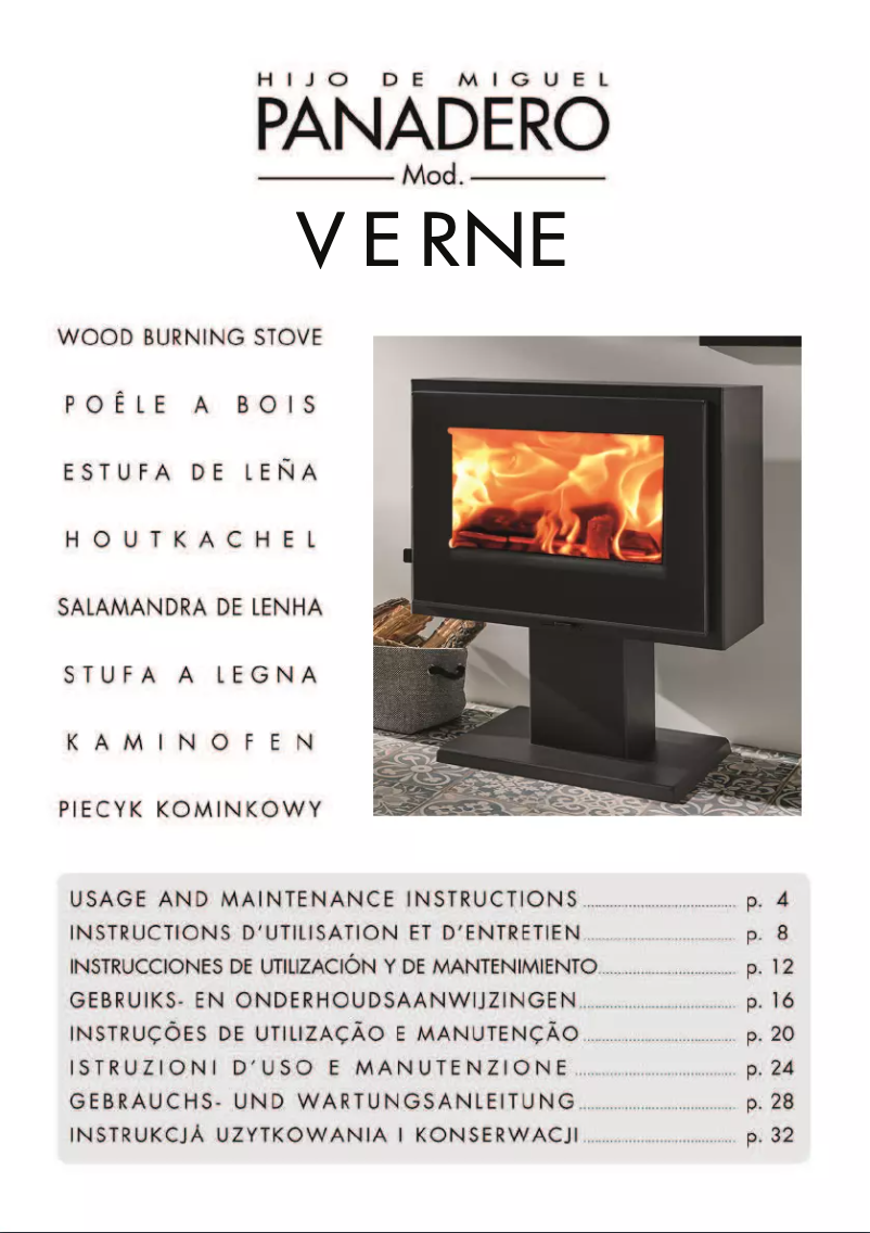 Page n°1 - Manuel utilisateur Panadero Verne