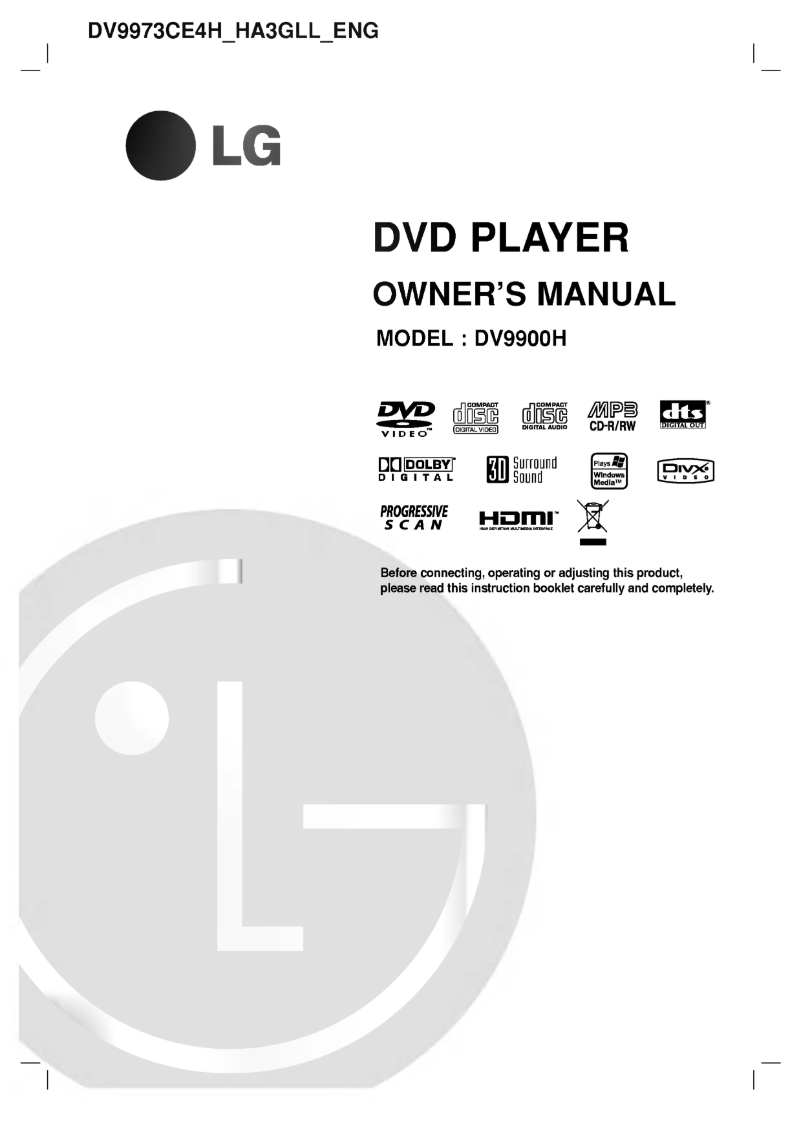 Page n°1 - Manuel utilisateur LG DV9900H