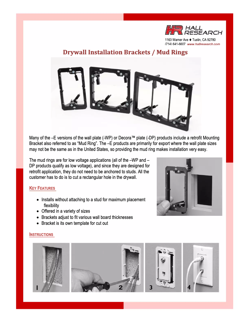 Page 1 de la notice Manuel utilisateur Hall Research UV1-S-DP