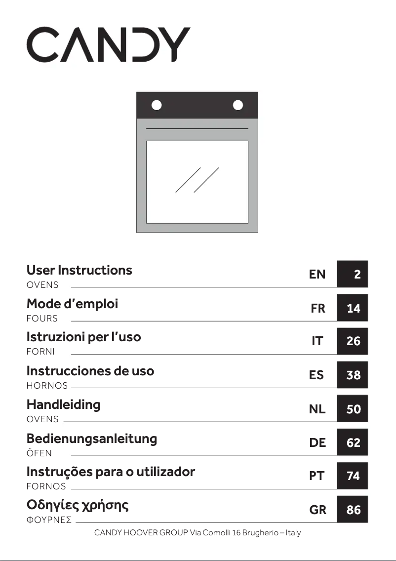 Page n°1 - Manuel utilisateur Candy FMCIDC X602