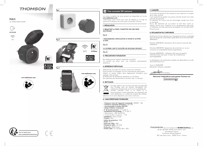 Página 1 del manual Manual de usuario Thomson PLUG-0 520006